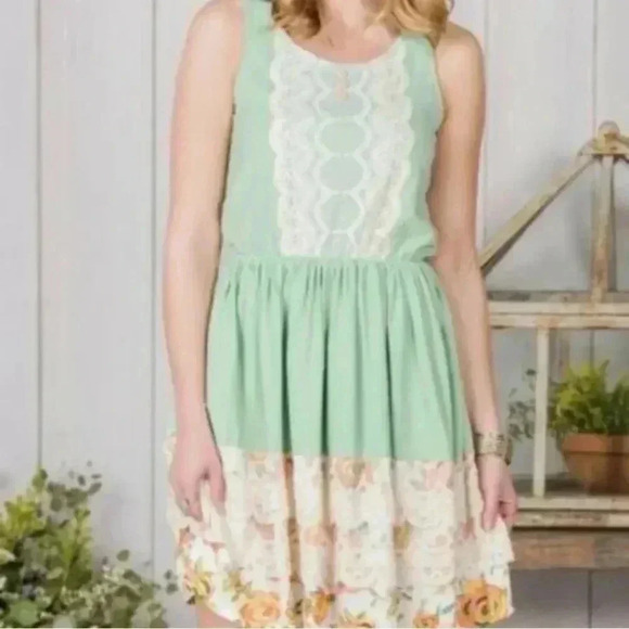Matilda Jane Where Grass Grows mint green dress size medium - Picture 1 of 7